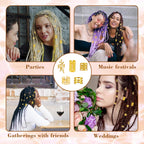 50Pcs Adjustable Metal Hair Cuffs and Rings for Braids, Bohemian Princess-inspired Gold Hair Jewelry Set for Women, Festival Party Dreadlock Decorations