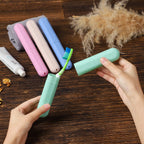 Muslih 4 Pack Toothbrush Travel Case, Toothbrush Holder with Ventilation Holes, for Travel, Home, Business, School, Camping