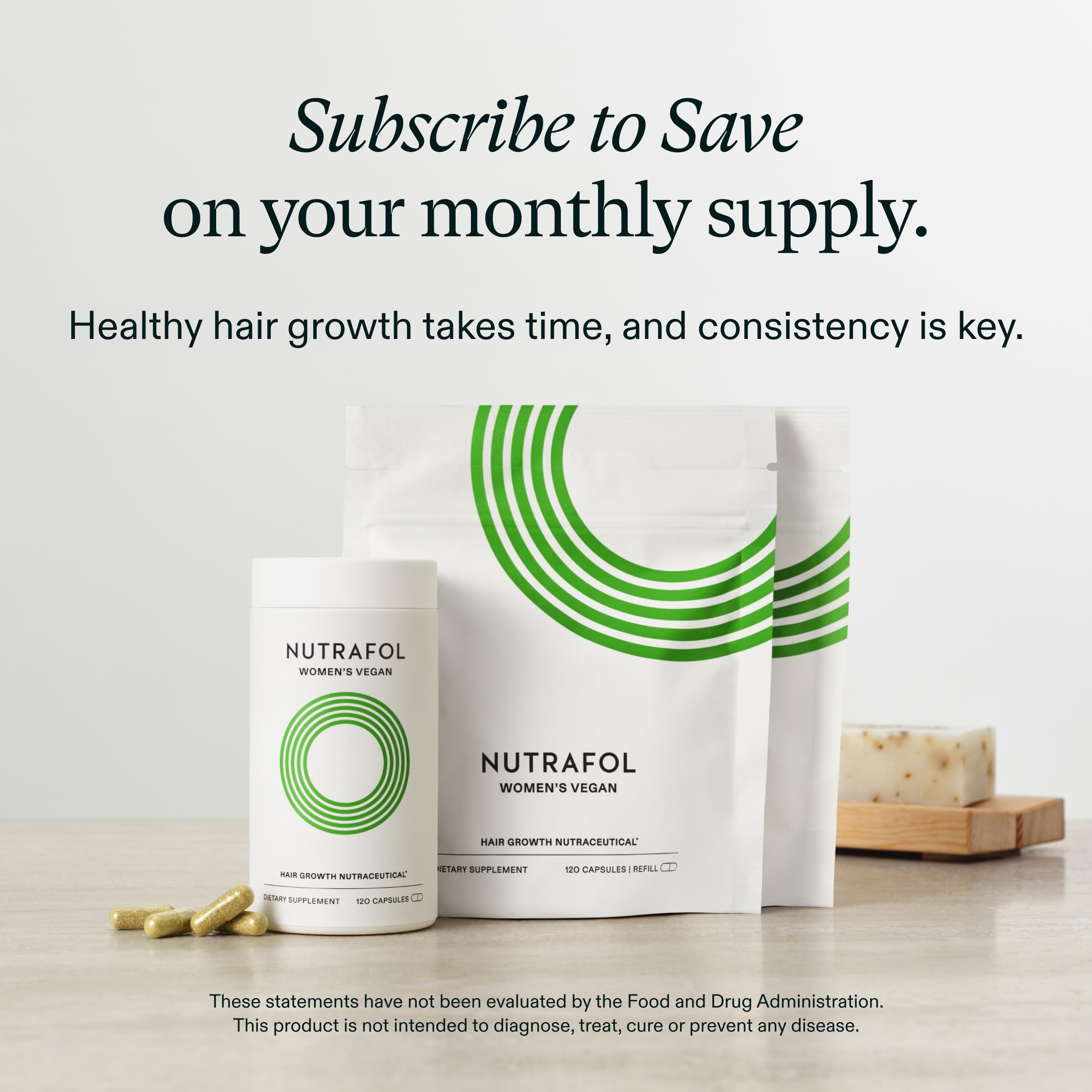 Nutrafol Women Hair Growth Supplements, Ages 18-44, Vegan, 1-Month Bottle | #1 Dermatologist-Recommended Hair Growth Supplement Brand, Clinically Tested for Visibly Thicker Hair and Scalp Coverage