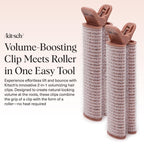 Buy now Kitsch Volumizing Hair Clips for Women - Hair Rollers for Volume & Curls - Volumizing Hair Products, Hair Roller Clips for Effortless Curls That Last - 2pc, Terracotta at indiglob india
