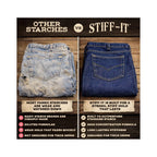 Stiff-it Western Cowboy Starch for Crisp and Clean Denim - Patent Formula with Leather Scent, Easy-Pour Design, and Winkle-Free Jeans (1)