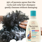 Buy now Aveeno Kids Curly & Coily Hair Shampoo, Hydrating Shampoo for Type 3 & 4 Hair, Kids Curly Hair Products suitable for Sensitive Scalps with Oat Extract & Shea Butter, Paraben-Free, 12 fl. oz at indiglob india