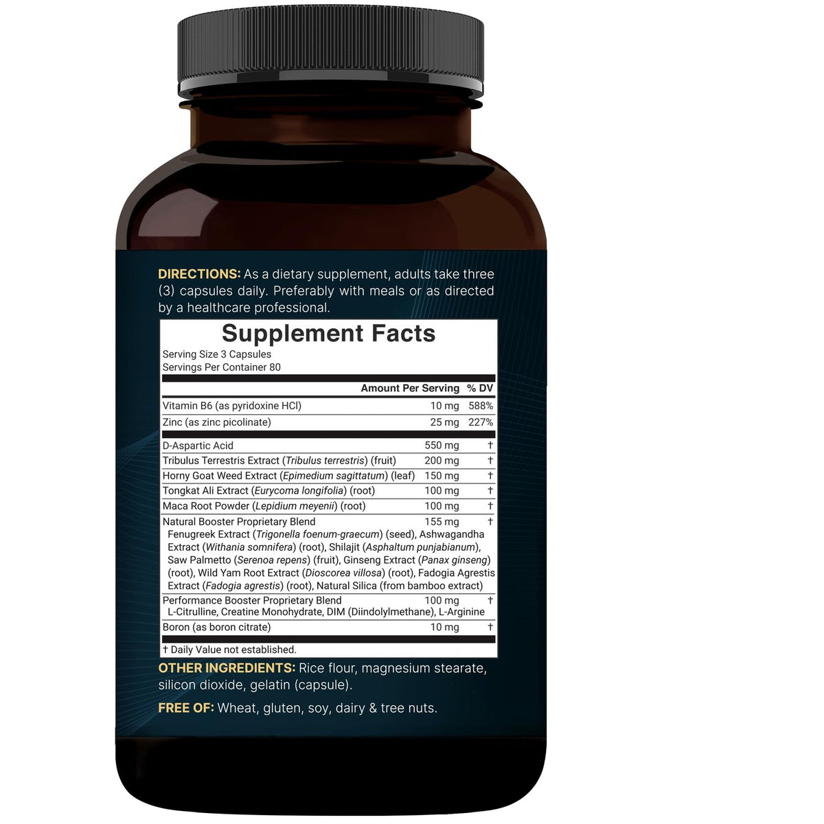 NatureBell Testosterone for Men, 240 Capsules | 20-in-1 Mens Health Complex with D-Aspartic Acid, Horny Goat Weed, Tribulus, Tongkat Ali, Saw Palmetto, Ashwagandha, L-Citrulline, & Creatine*
