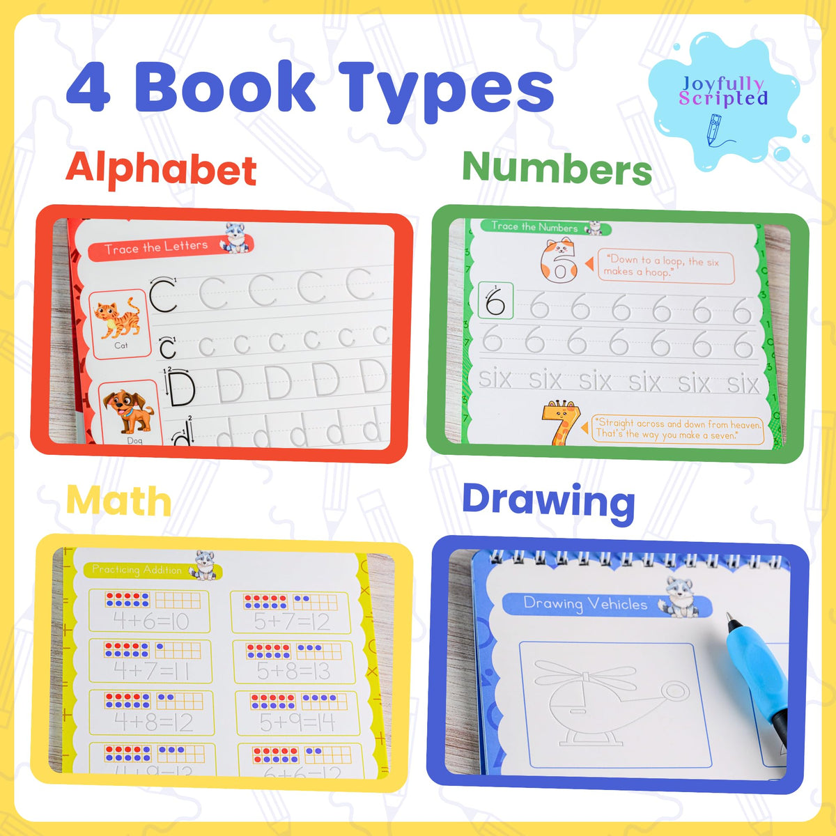 Reusable Grooved Handwriting Practice Books for Kids