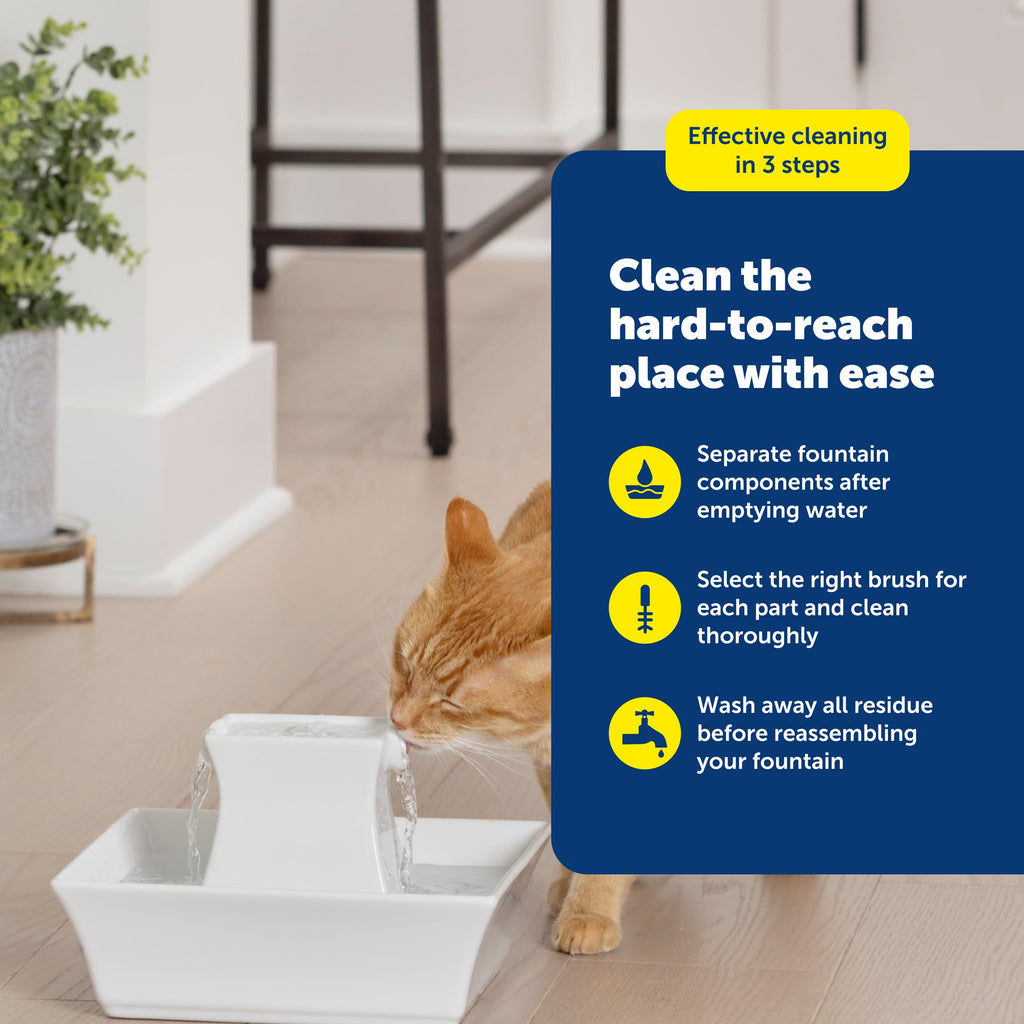 Buy now PetSafe Drinkwell Fountain Cleaning Kit - Deep Bowl Cleaning for Hard-to-Reach Areas of Compatible Cat Fountains - Removes Hidden Residue & Maintains Pump Performance at indiglob india