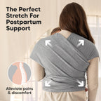 Buy now KeaBabies Baby Wrap Carrier - All in 1 Original Baby Carrier Newborn to Toddler Sling, Easy to Wear, Hands Free Bonding, Lightweight, Breathable Infant Wraps (Classic Gray) at indiglob india