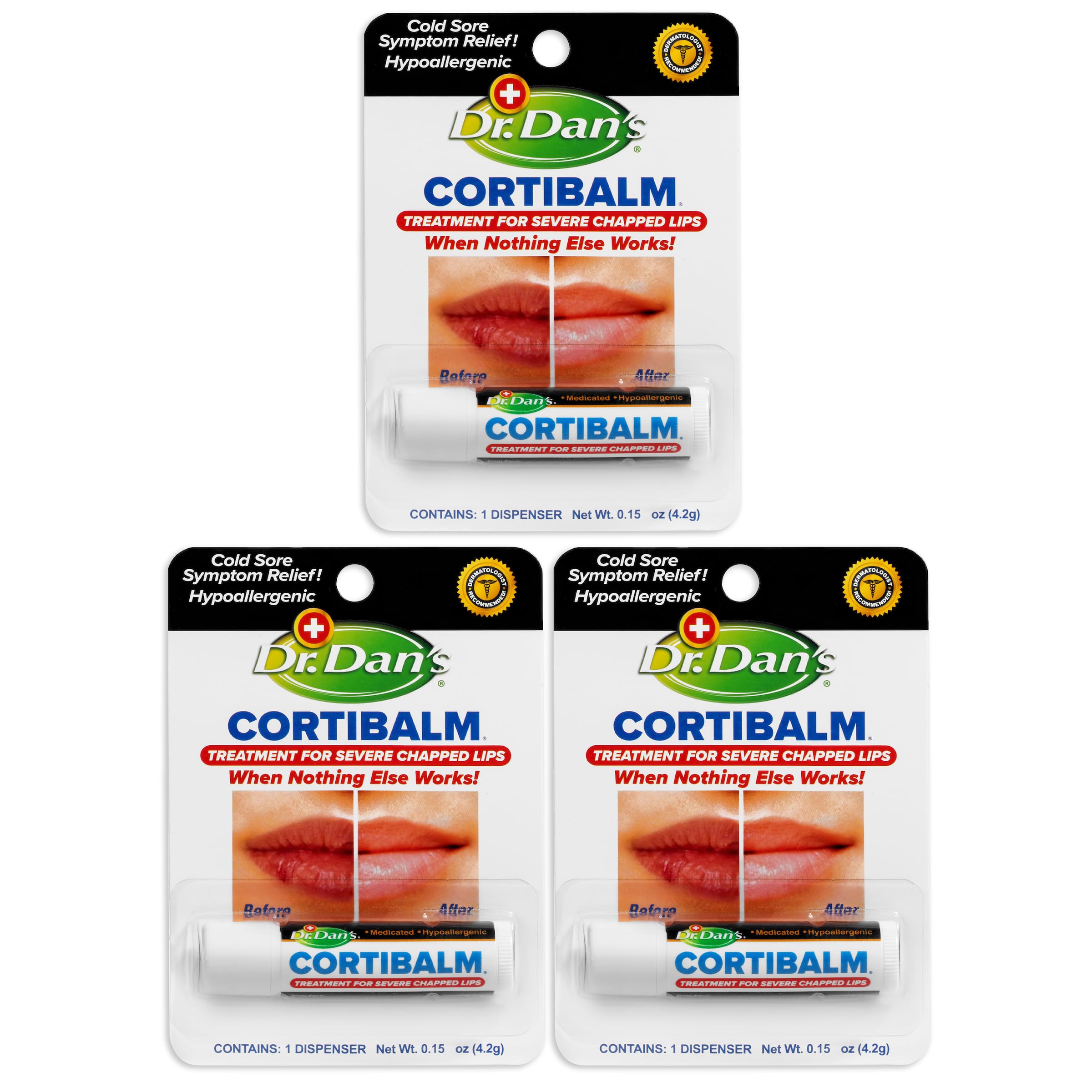 Buy now Dr. Dan's Cortibalm-5 pack- for Dry Cracked Lips Healing Lip Balm for Severely Chapped Lips - Designed for Men, Women and Children at indiglob india