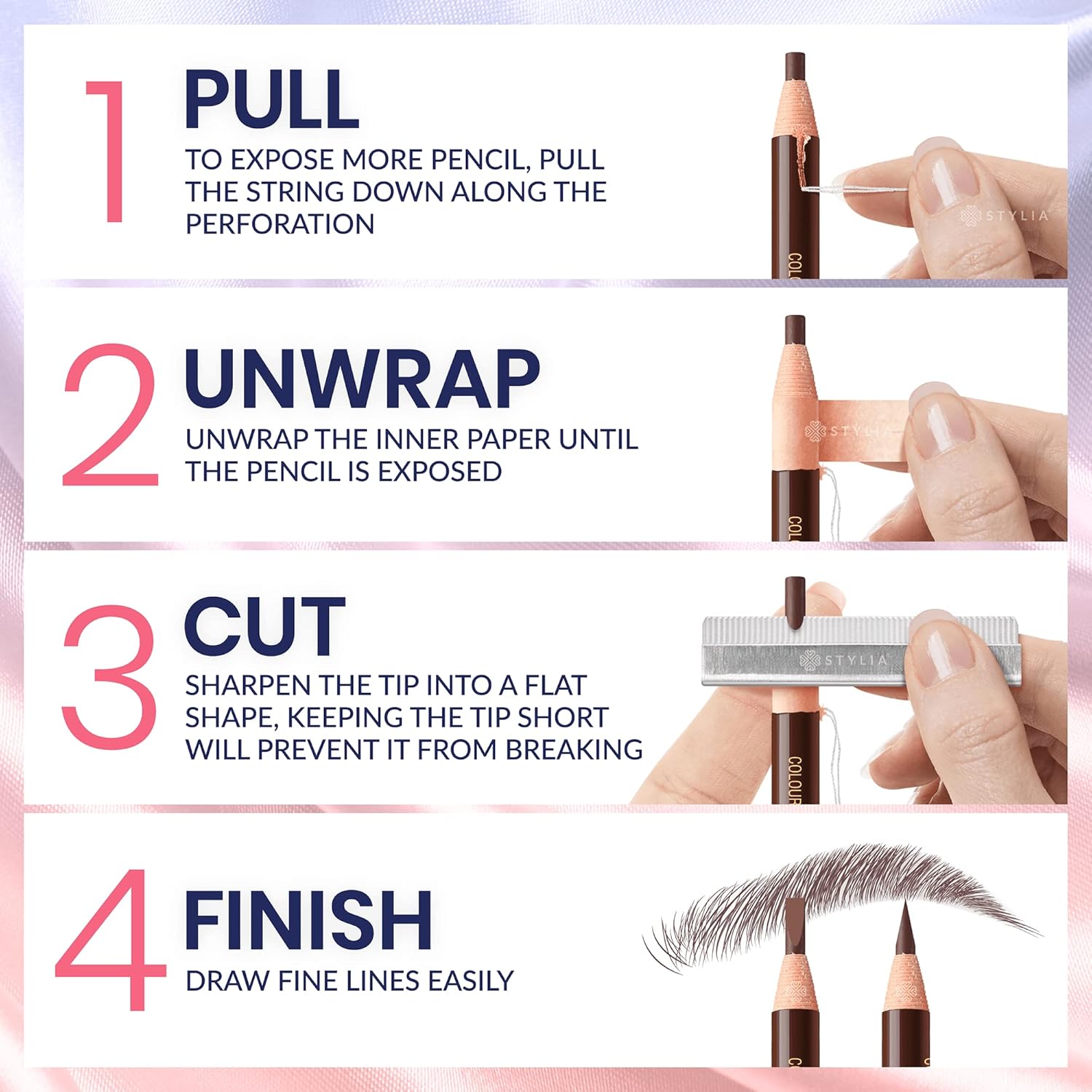 Buy now Stylia Waterproof Eyebrow Pencils For Women â€“ Long-Lasting Microblading Supplies Brow Pencil, Perfect for Eyebrow Shaper, Filling & Defining Natural-Looking Brow - (12PC Black) at indiglob india