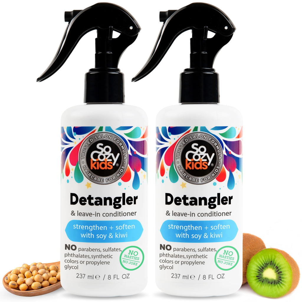 SoCozy Detangler Leave-In Conditioner Spray For Kids Hair, Fruity-Tutti, 8 Fl Oz (Pack of 1)