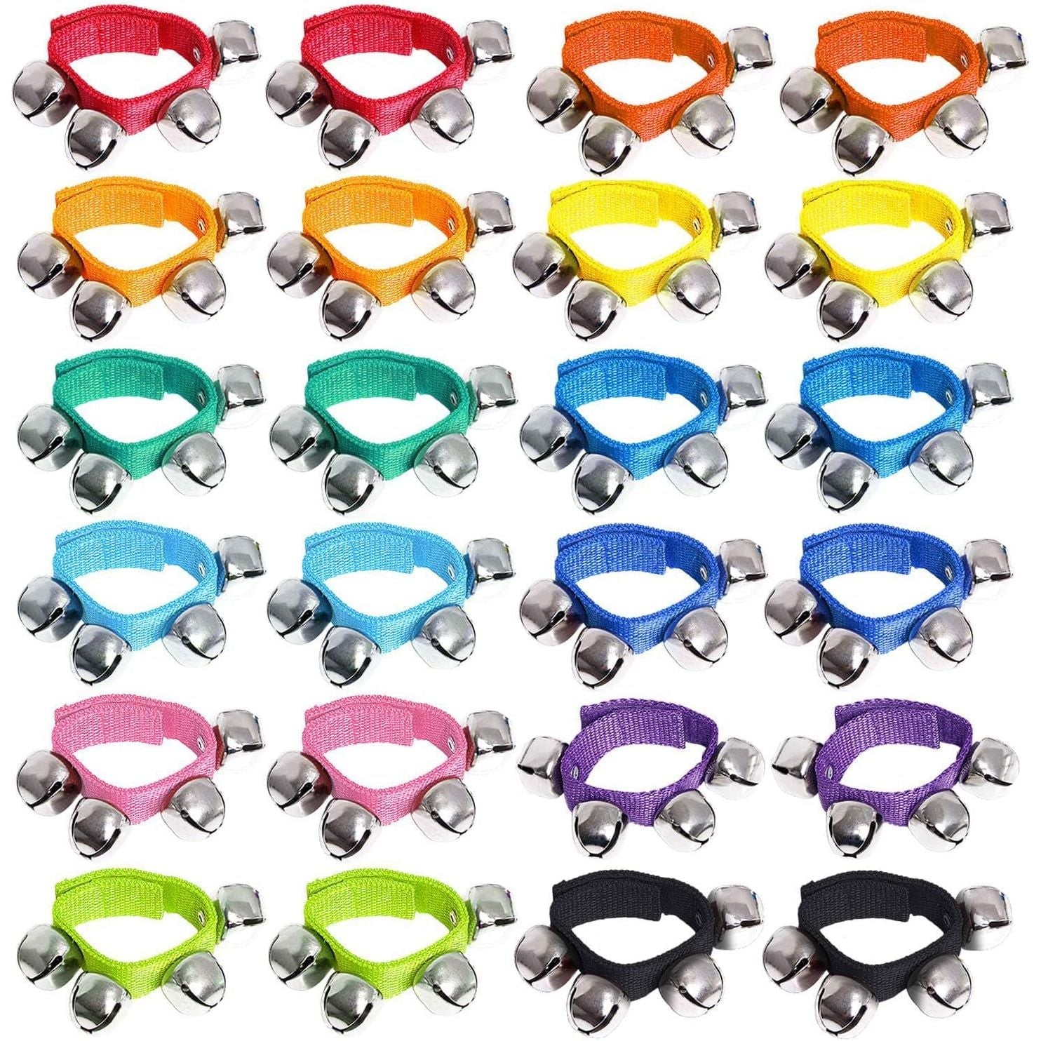 Buy now Augshy Jingle Bells, 24 Pcs Wrist Band Jingle Bells, 12 Musical Instruments Gift for Kids at indiglob india