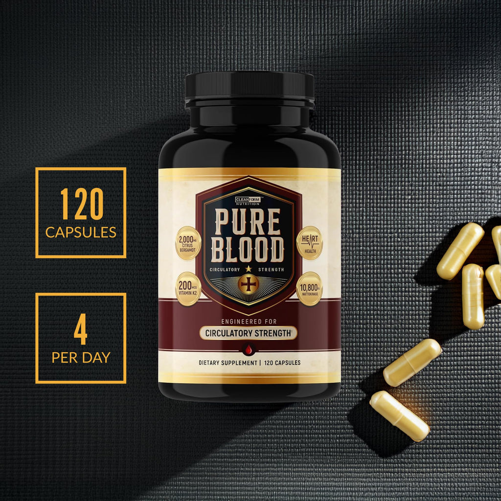 Cleanform PureBlood Circulatory Wellness Formula, 120 Vegetarian Capsules