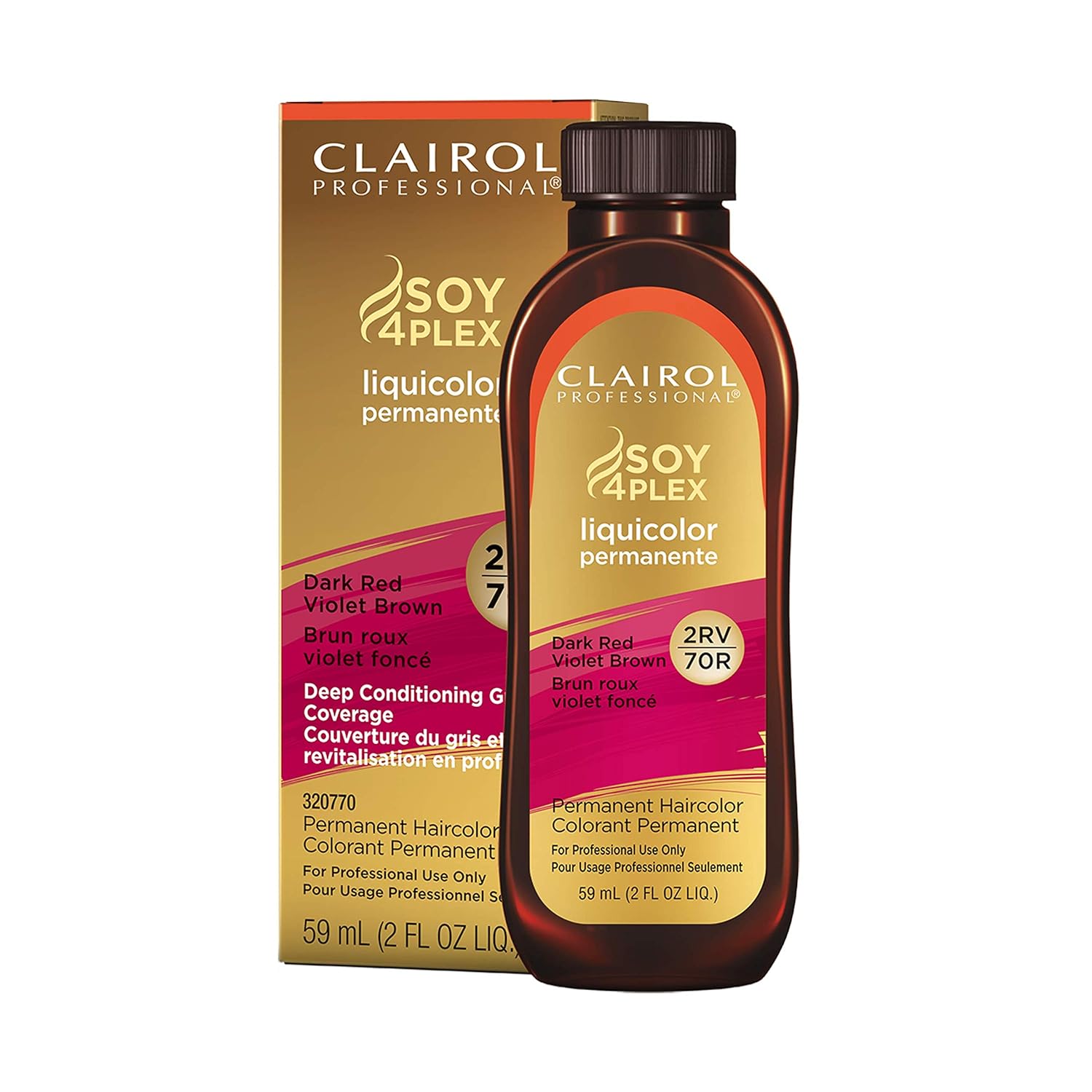 Buy now Clairol Professional Permanent Liquicolor for Black/Dark Violet Brown Hair Color with 100% Gray Coverage | Packaging May Vary 2rv Dark Red Violet Brown at indiglob india