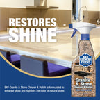 Bar Keepers Friend Granite & Stone Cleaner & Polish (25.4 oz) Granite Cleaner for Use on Natural, Manufactured & Polished Stone, Quartz, Silestone, Soapstone, Marble - Countertop Cleaner & Polish (2)