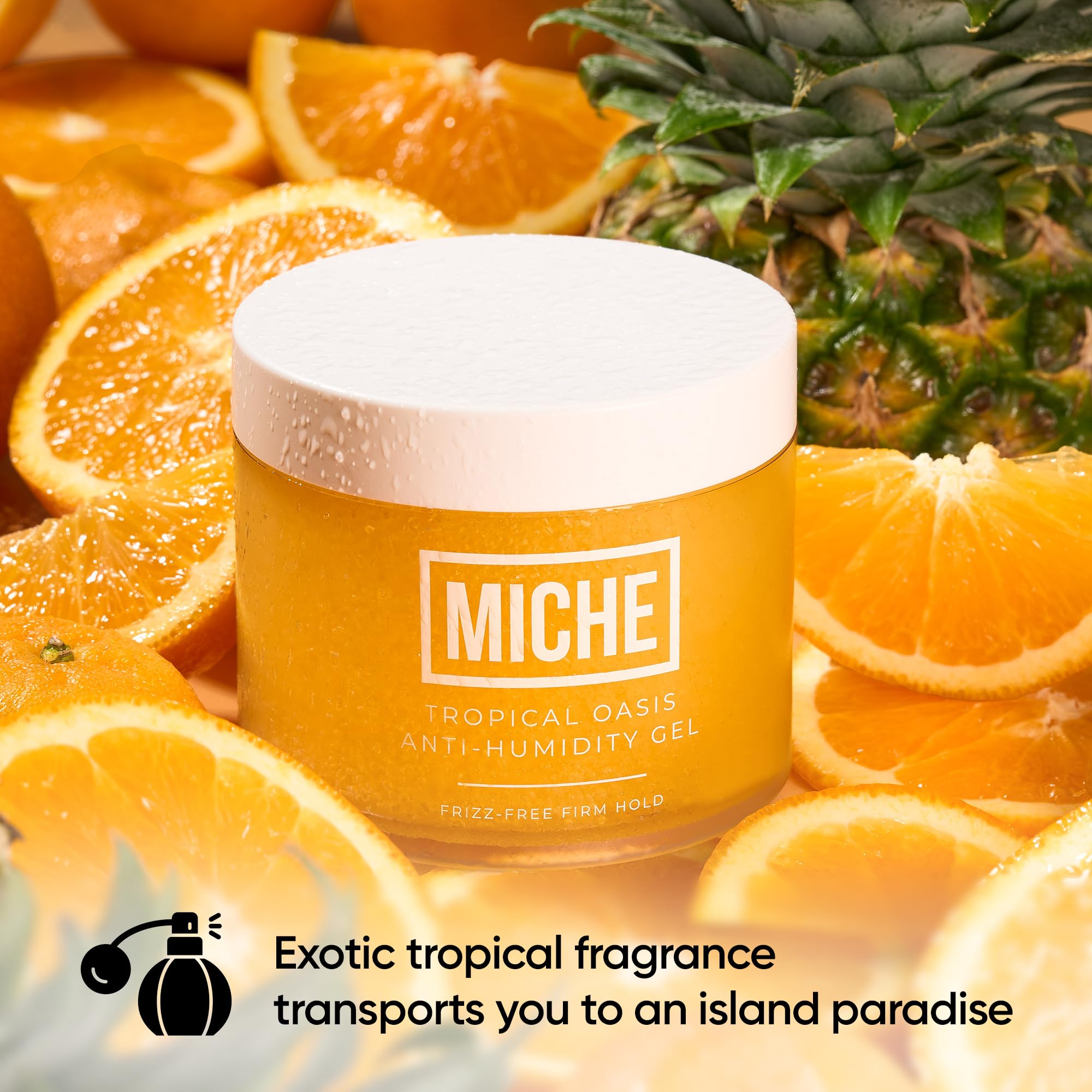 MICHE Anti-Humidity Frizz-Free Strong Hold Hair Gel 8.8 oz | For All Curl Types - Curly and Coily
