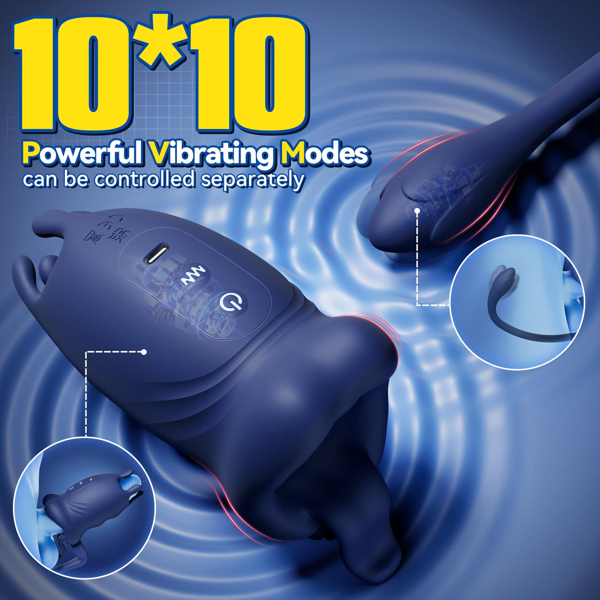 Male Masturbator Sex Toys for Men with Detachable Butt Plug