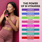 Vitamin B Complex for Men & Women - Full B-Complex & Vitamin B12 - 60 Caps | B1, B2, B3, B5, B6, B7, B9, B12 with Vitamin C, Magnesium, Choline, Inositol - Energy, Brain & Mood Support Supplement