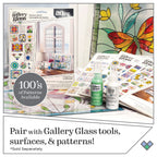 Gallery Glass PROMOGGJL22 Jewel Tones Stained Glass Painting Kit, 8 Piece Glass Paint Set for DIY Arts and Crafts, Perfect for Beginners and Artists
