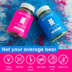 BEARVANA Top & Peach Support Women's Multivitamin Gummies, 120 CT(Berry) | Plant-Based Multivitamin Supplement for Women's Daily Wellness Support, Vegan-Friendly, Gluten-Free, Cruelty-Free and Non-GMO