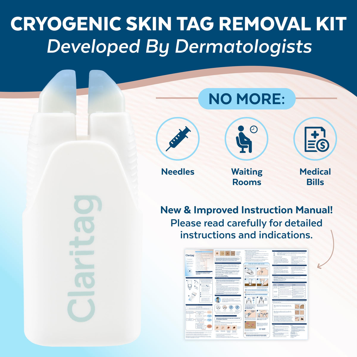 Claritag Advanced Skin Tag Remover, FDA-Cleared Freeze-Off Kit