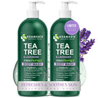 KESMEDIK Tea Tree Body Wash MaxTherapy with 100% Tea Tree Oil for Skin, Eucalyptus & Aloe Vera | Purifying Body Soap, Soothes & Refreshes Sensitive, Itchy Skin, Men & Women, 16 Fl Oz (Pack of 2)
