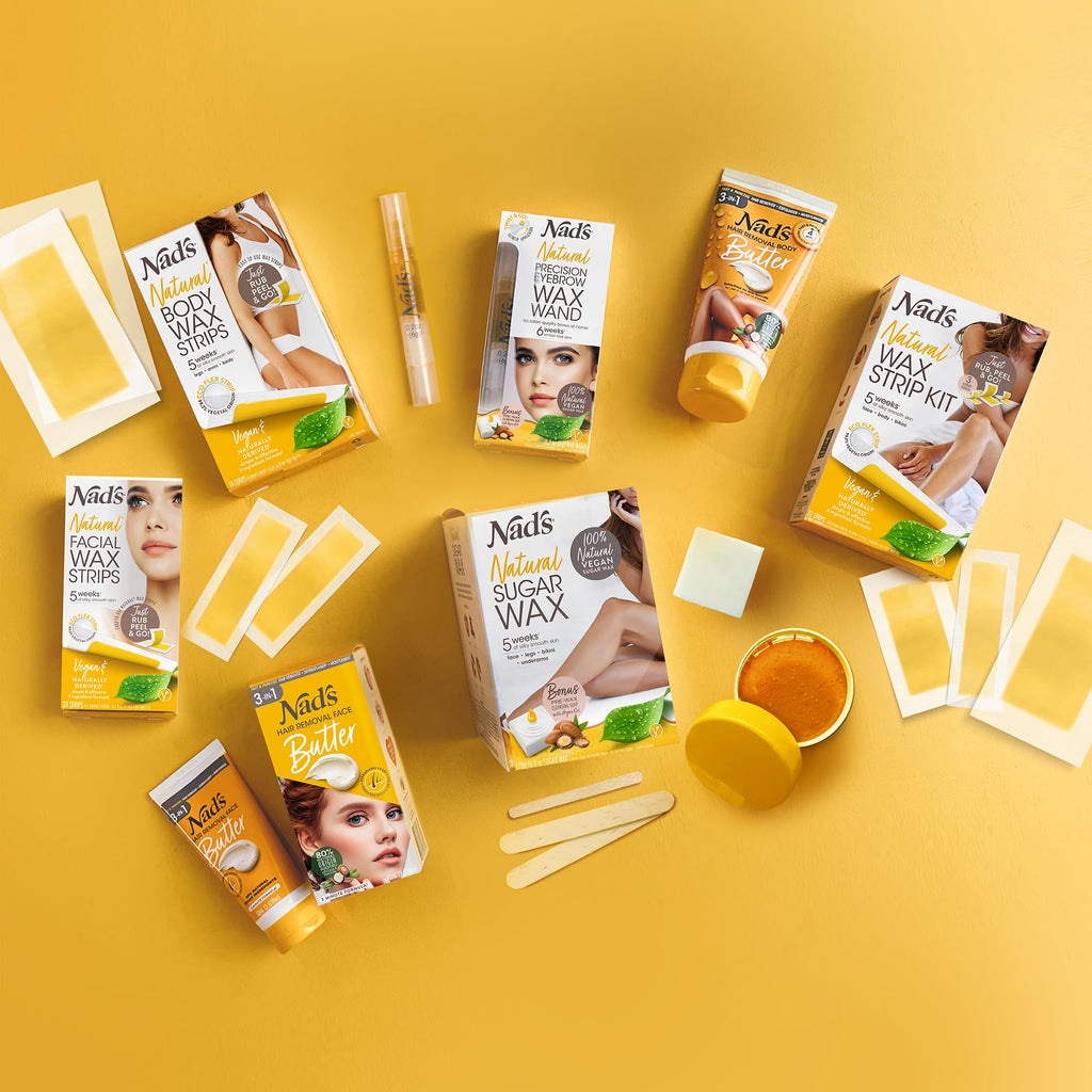 Nad's Eyebrow Shaper Wax Kit - Natural All Skin Types - Eyebrow Facial Hair Removal For Women