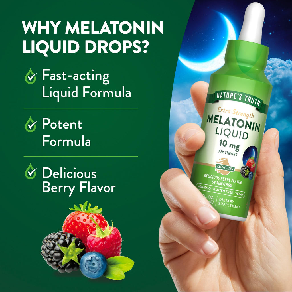 Nature's Truth Melatonin Liquid | 10 mg