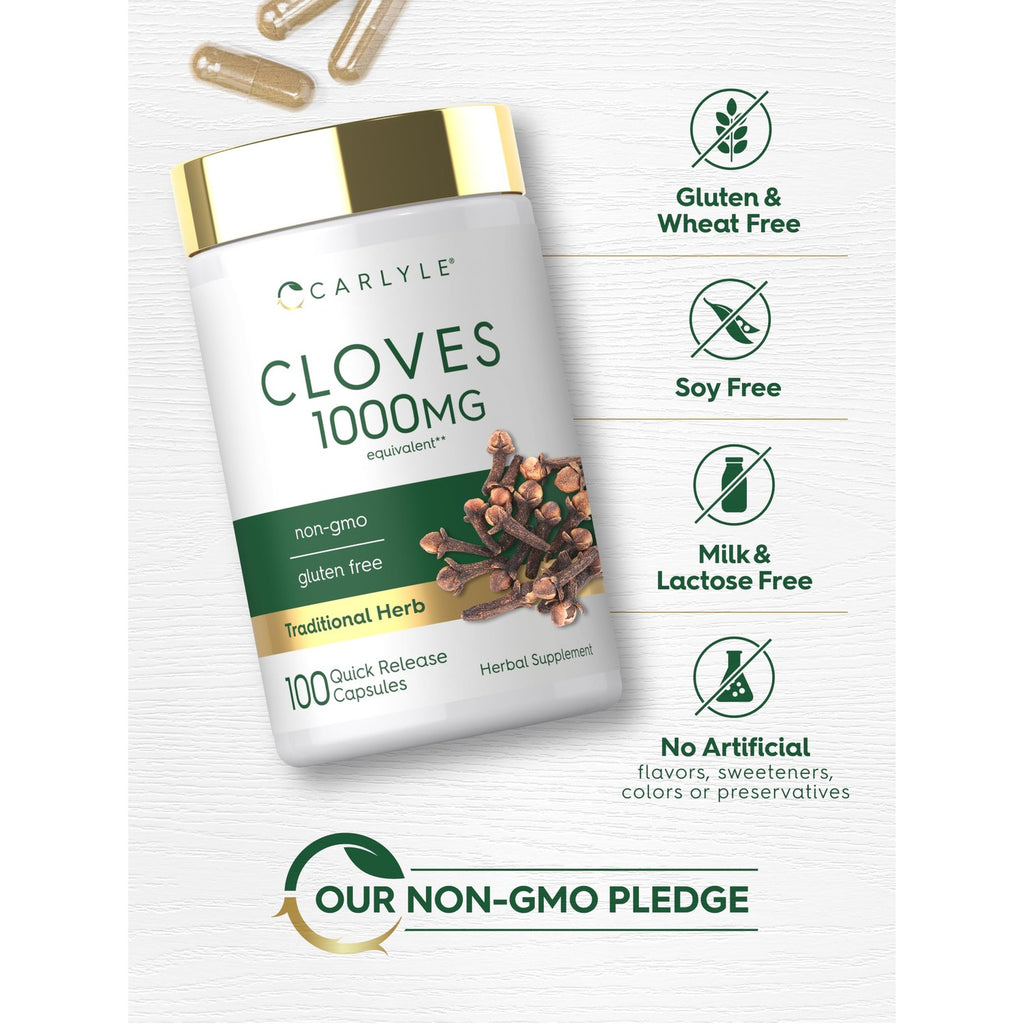 Carlyle Cloves Supplement | 100 Capsules | Herbal Extract