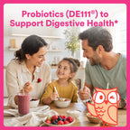 SmartyPants Kids Probiotic Gummies for Digestive Health: 2 Billion CFU Gut Health and Immune Support Supplement, Clinically Studied Probiotic, Gluten Free, Grape, 30 Count (30 Day Supply)