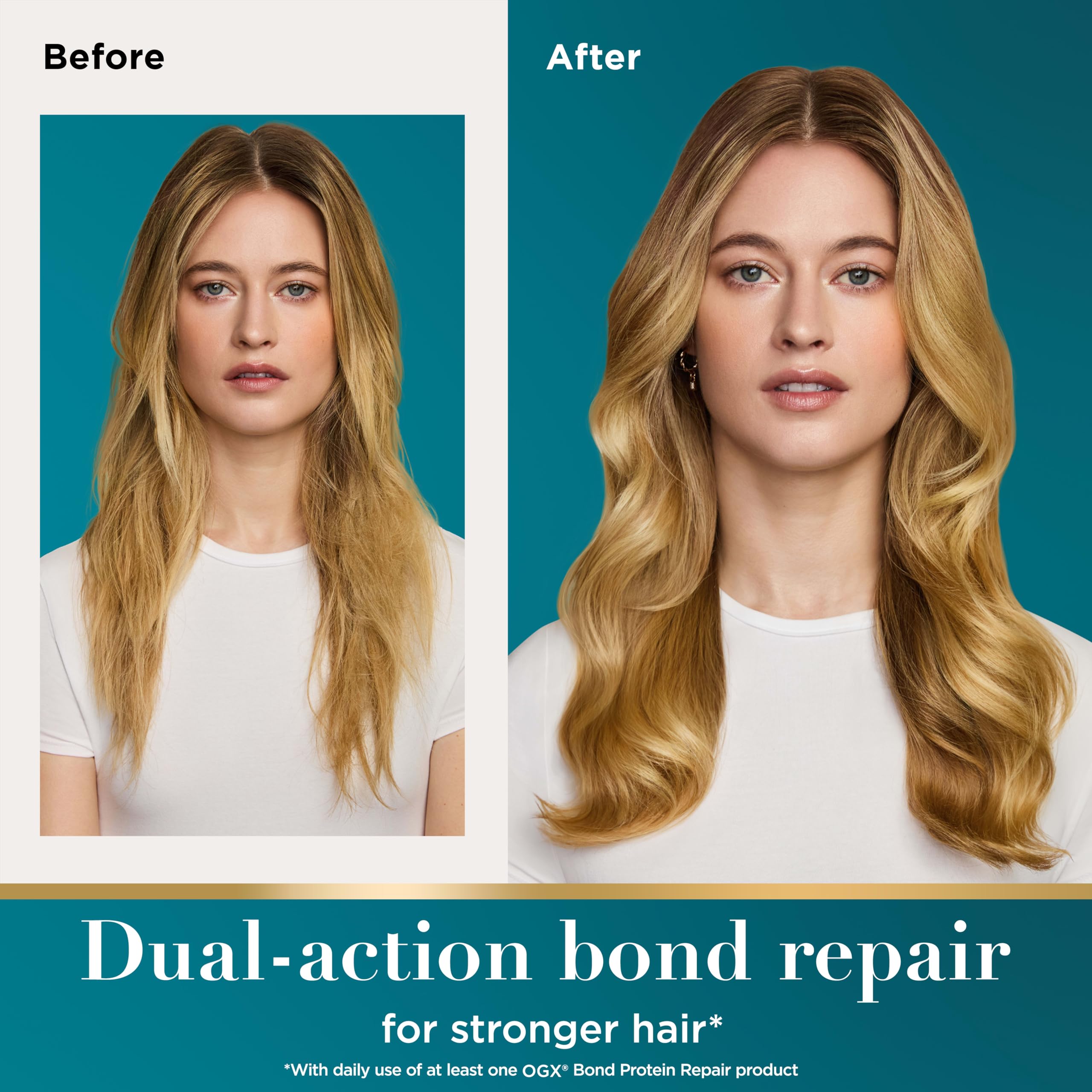 OGX Bond Protein Repair 450°F Heat Protect Spray, 6.5 fl. oz | Weightless Repair Mist, Nonstop Damage Protection*, All Hair Types, Heat Spray, Preps Hair for Styling