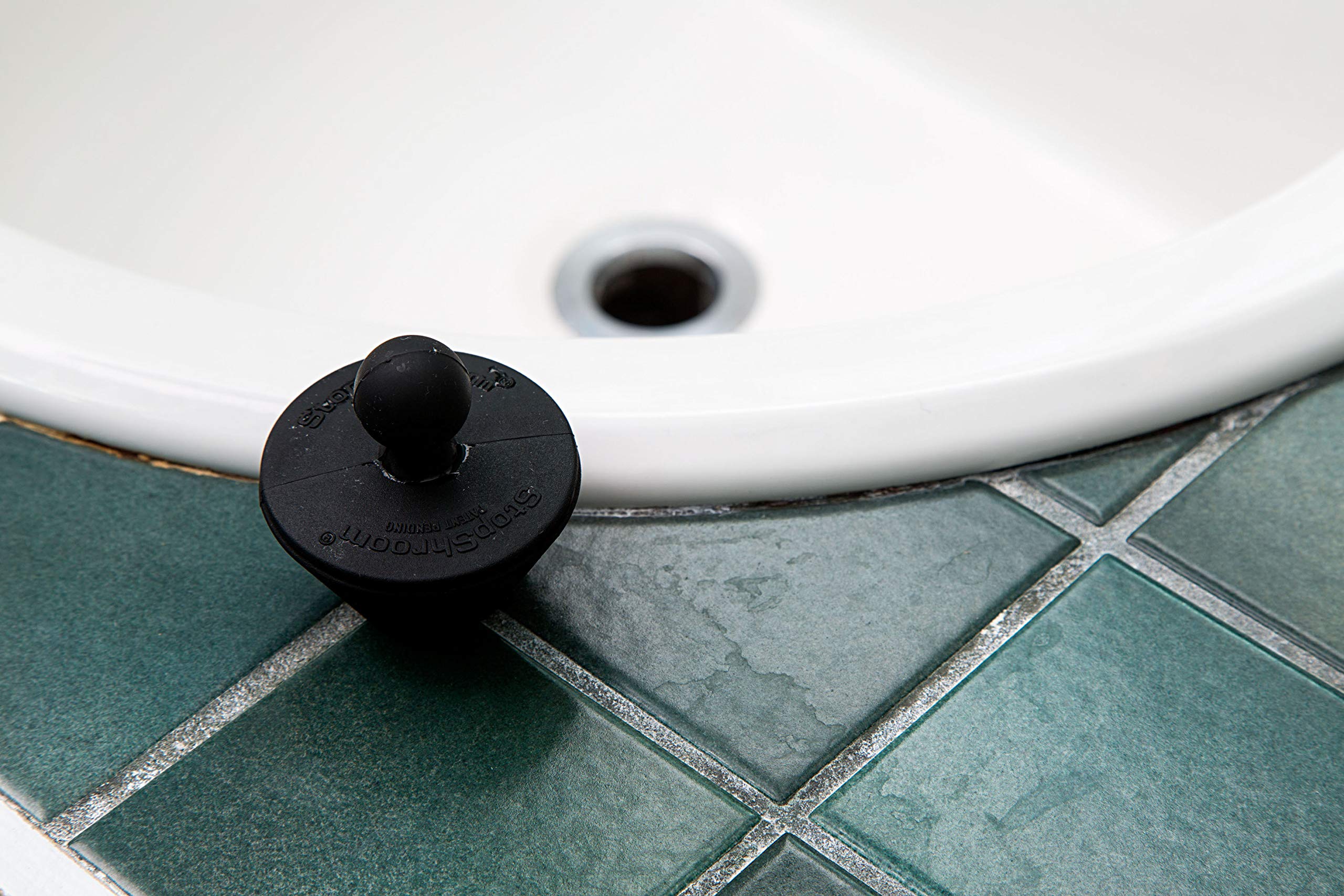 Buy now StopShroom Tub 2 Pack Universal Stopper for Bathtub and Bathroom Sink Drains, Black Plug 2pk, 2 Count at indiglob india