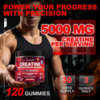 Creatine Monohydrate Gummies for Men & Women with L-Carnitine & Taurine