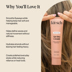 Kitsch Smoothing Air Dry Cream – With Castor Oil & Coconut Oil - 5.3 oz | Frizz Control Hair Care Product – Lightweight Hair Styling Products – Enhances Natural Hair Texture Appearance