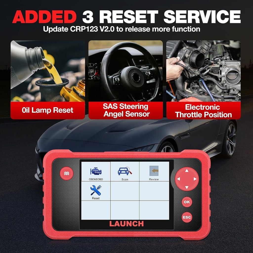 Buy now 2024 LAUNCH CRP123 Elite V2.0 OBD2 Scanner(Upgrade of CRP123), Oil Reset/SAS Calibrate/Throttle Relearn, 4 Systems 3 Reset Diagnostic Scan Tool, Engine ABS SRS TCM Code Reader, Lifetime Free Update at indiglob india