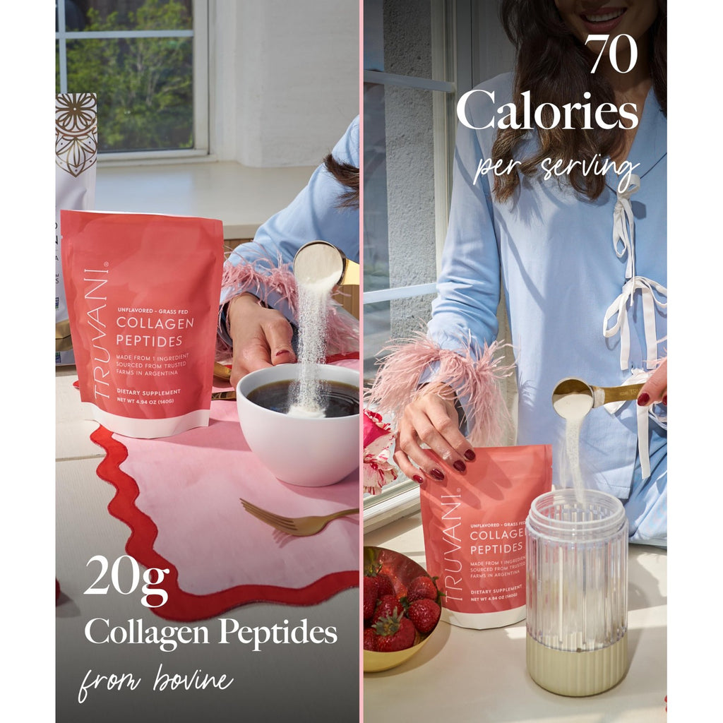 Truvani Hydrolyzed Collagen Peptides | Unflavored | 28 Servings | 20g Grass-Fed Collagen Protein Powder | Promotes Hair, Nail, Skin, and Joint Health | Keto | Gluten & Dairy Free