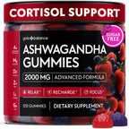 Ashwagandha Gummies – 120 Count - 2000 MG Ashwagandha Supplements with L-Theanine, GABA, Magnesium, Zinc & Vitamin D3 – Sugar-Free, Vegan, Non-GMO–Natural Support for Balance