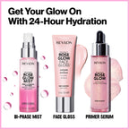 Buy now Revlon PhotoReady Face Gloss Rose Glow Primer, Makeup for All Skin Types, Hydrates, Illuminates & Moisturizes, Infused with Glycerin & Olive Oil Extract, 80% Water, 1 Fl Oz at indiglob india