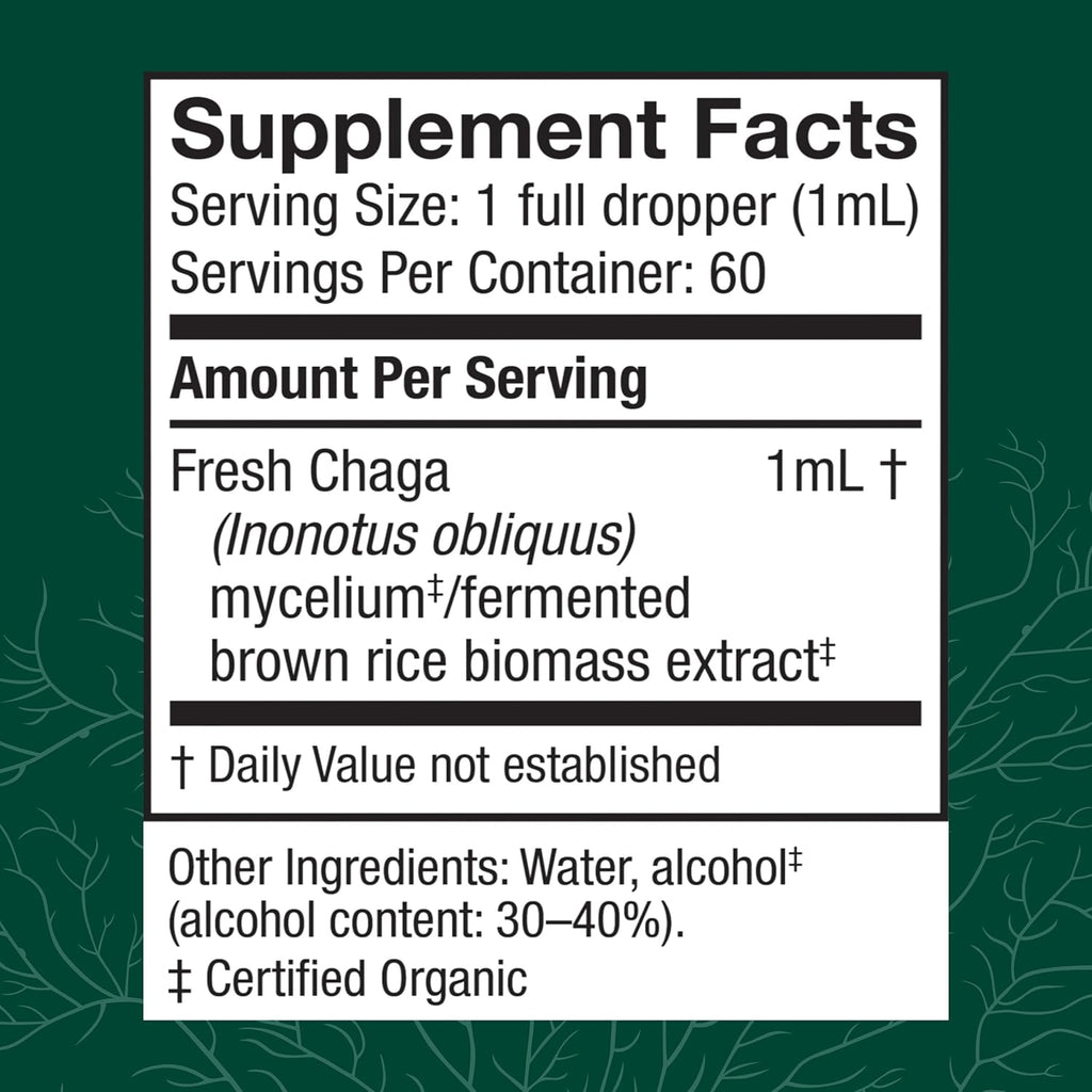 Buy now Host Defense Chaga Extract - Immune System Support Supplement - Chaga Mushroom for Antioxidant Activity Support - Liquid Dietary Mushroom Supplement - 2 fl oz (60 Servings)* at indiglob india