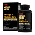 GNC Mega Men Energy & Metabolism Multivitamin for Men, 180 Count | Clinically Studied Antioxidants Support Energy Production, Colon and Prostate Health, Calorie Burning, and Mental Sharpness