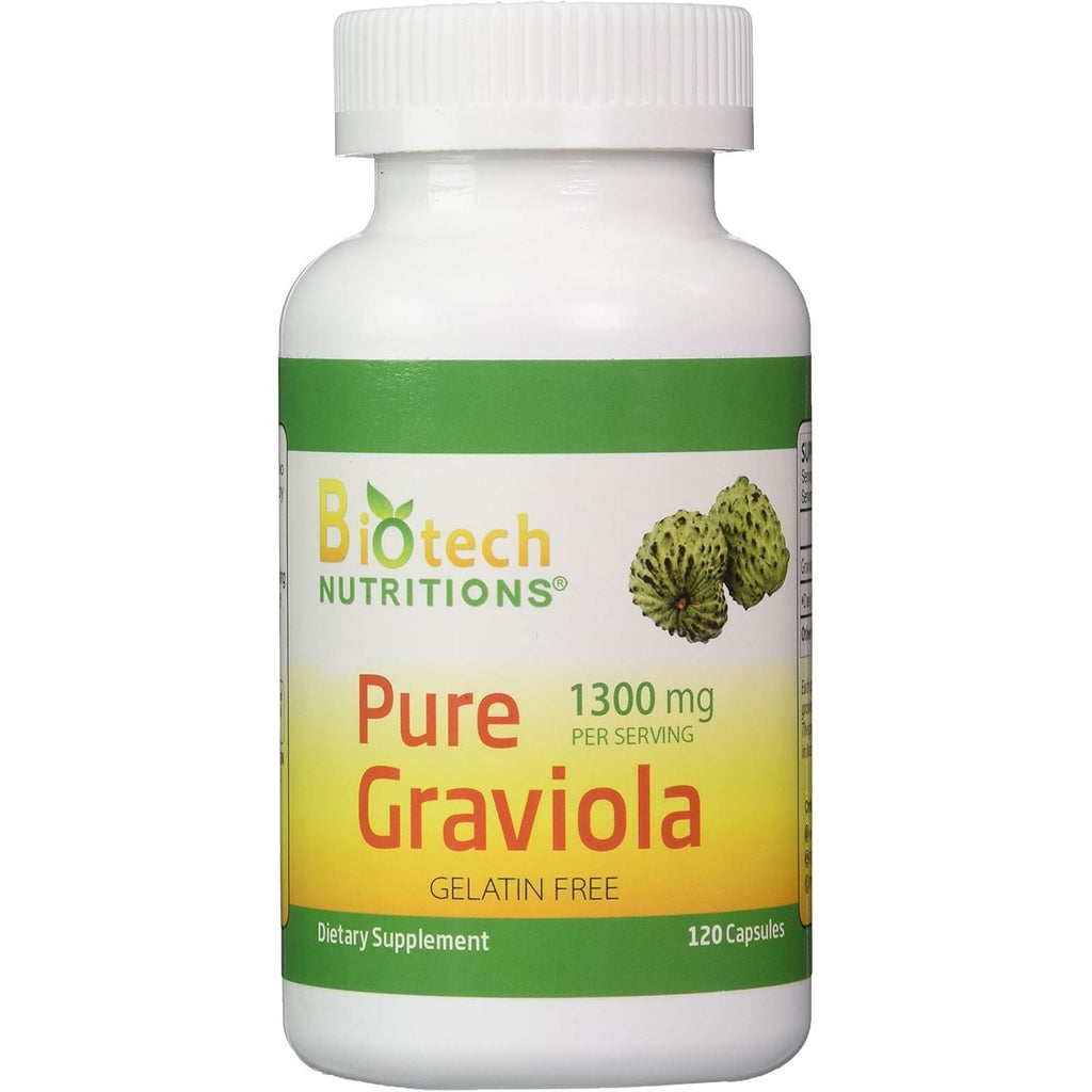 Buy now Graviola 100% Pure Graviola 1300mg Per Servings 120 Capsules Per Bottle (Annona muricata) 120 Count (Pack of 1) at indiglob india
