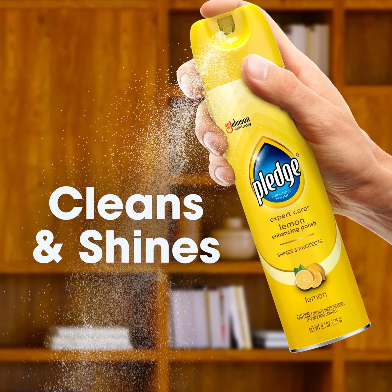 Buy now Pledge Enhancing Polish, Furniture & Wood Spray, Lemon Scent, 9.7oz at indiglob india