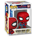 Authentic Funko Pop! figure of Spider-Man in his brand new No Way Home suit. 100% genuine collectible.