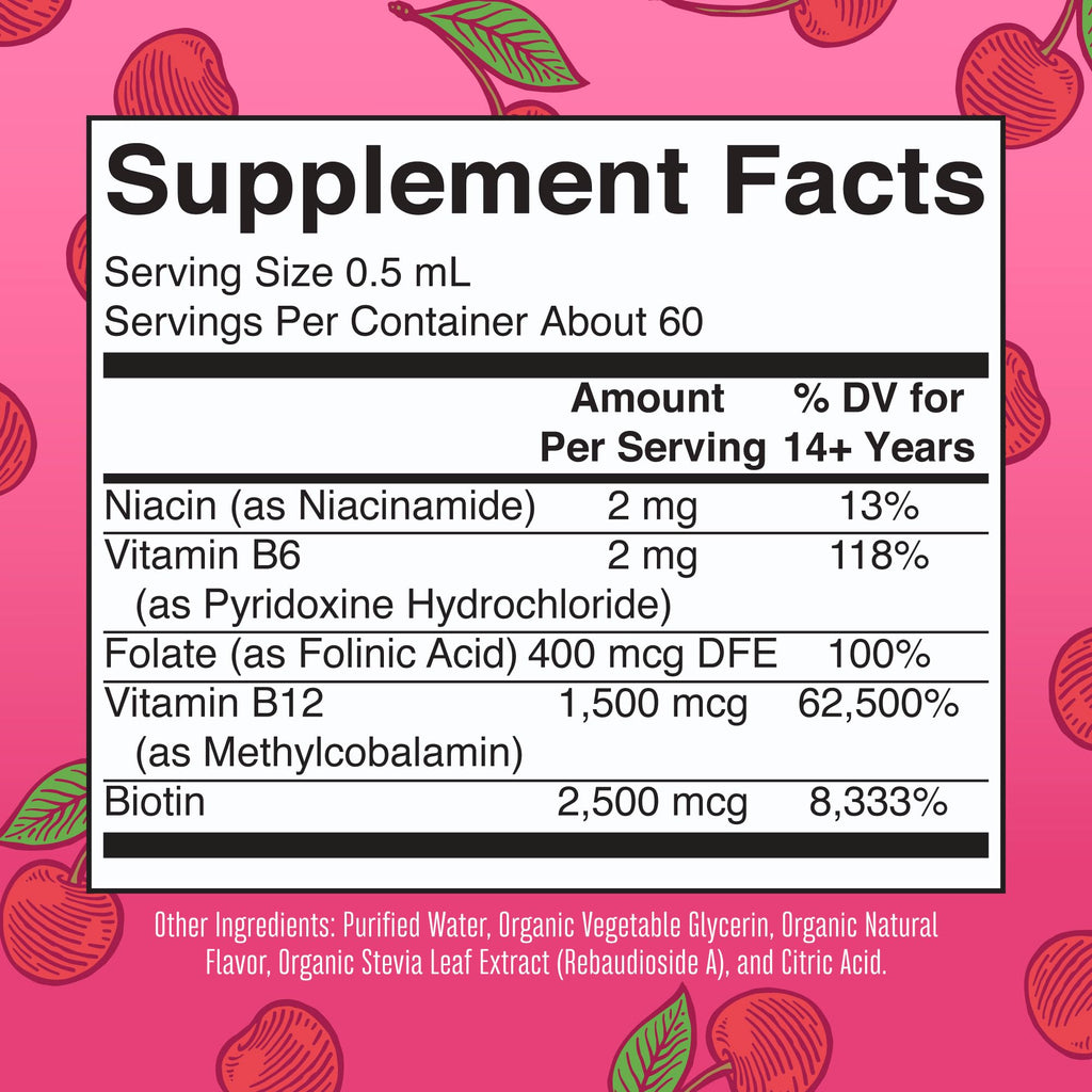 MARYRUTH'S Organic Vitamin B Complex, Biotin, Vitamin B12, Niacin, Folate | B Vitamins Complex, Biotin, Vitamin B12, Niacin, Folate