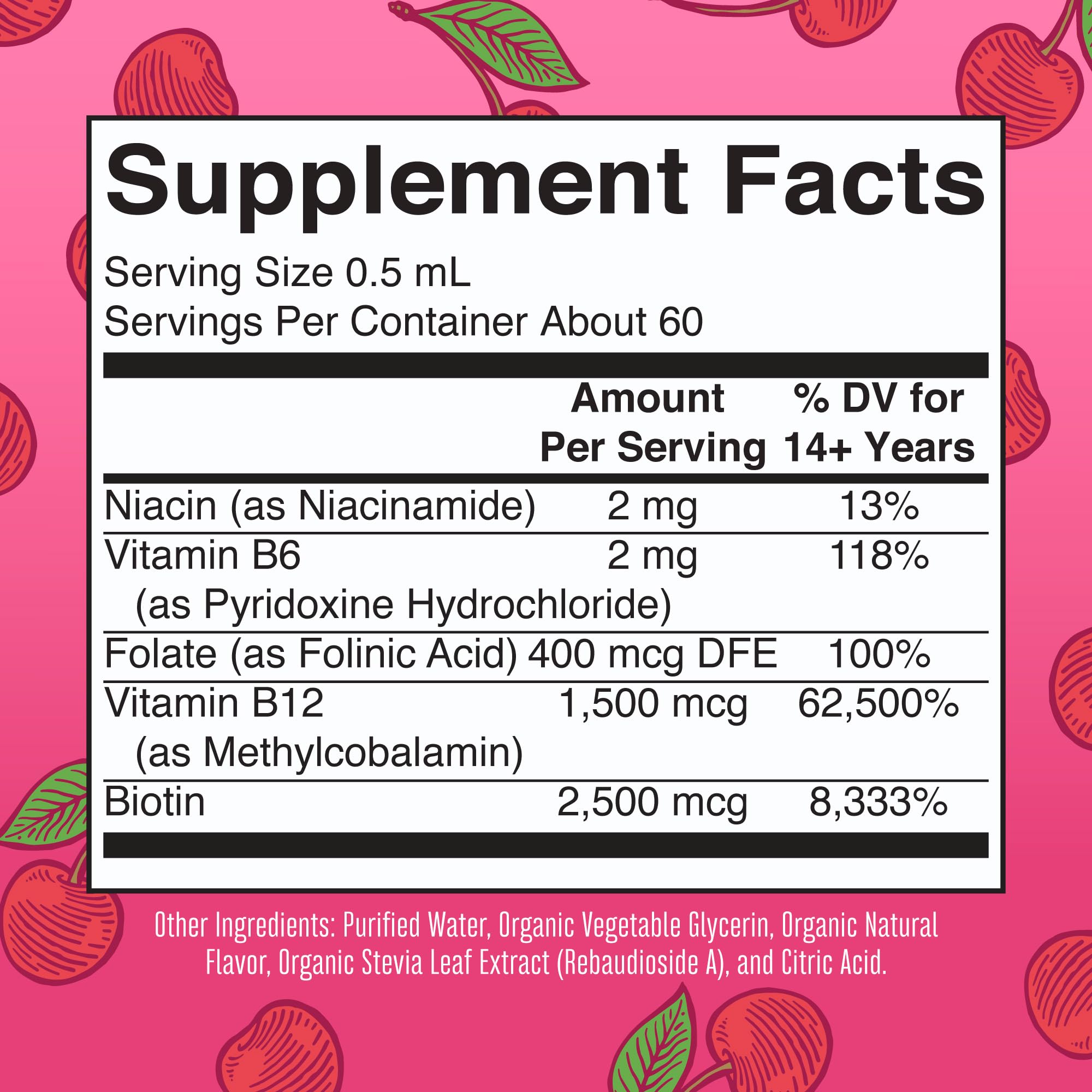MARYRUTH'S Organic Vitamin B Complex, Biotin, Vitamin B12, Niacin, Folate | B Vitamins Complex, Biotin, Vitamin B12, Niacin, Folate