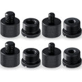 Buy now 8 Pieces Mic Stand Adapter 5/8 Female to 3/8 Male and 3/8 Female to 5/8 Male, 5/8 Female to 1/4 Male and 1/4 Female to 5/8 Male Screw Thread Adapter Mic Thread Adapter Set for Microphone (Black) Black at indiglob india