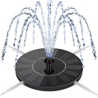 Mademax Solar Bird Bath Fountains, Upgrade 1.4W Solar Fountain Pump with 8 Nozzles & 4 Brackets, Free Standing Floating Solar Powered Water Fountain Pump for Bird Bath, Garden, Pond, Pool, Outdoor