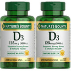 Nature's Bounty Vitamin D3 5000 IU Softgels, 240 Count