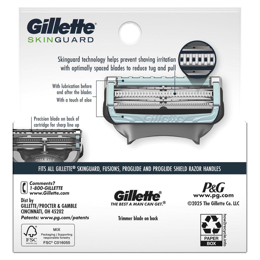 Gillette SkinGuard Men's Razor Blades, 4 Blade Refills