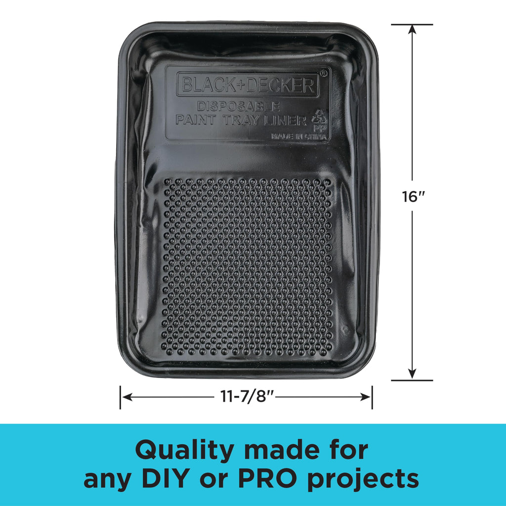 Buy now Black+Decker Paint Tray Liner - 10 Pack: Convenient Disposable Liners for Easy Cleanup - Compatible with Standard Paint Trays - Ideal for DIY Projects and Professional Painting Jobs at indiglob india