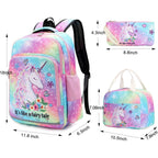 Buy now BTOOP Girls Backpack Kids Boys Elementary Bookbag Girly School Bag with Insulated Lunch Tote and Pencil Pouch at indiglob india