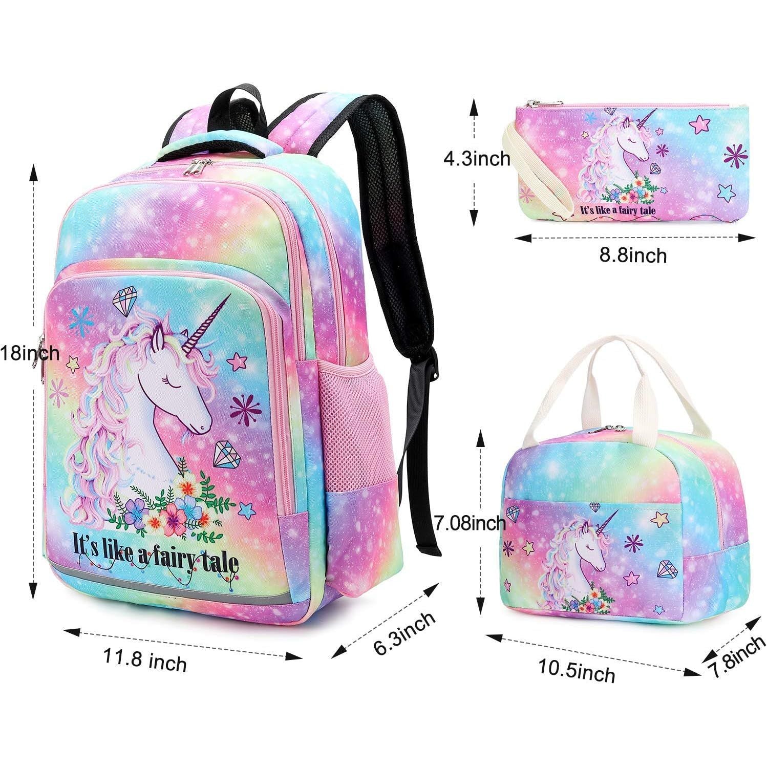 Buy now BTOOP Girls Backpack Kids Boys Elementary Bookbag Girly School Bag with Insulated Lunch Tote and Pencil Pouch at indiglob india